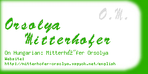 orsolya mitterhofer business card